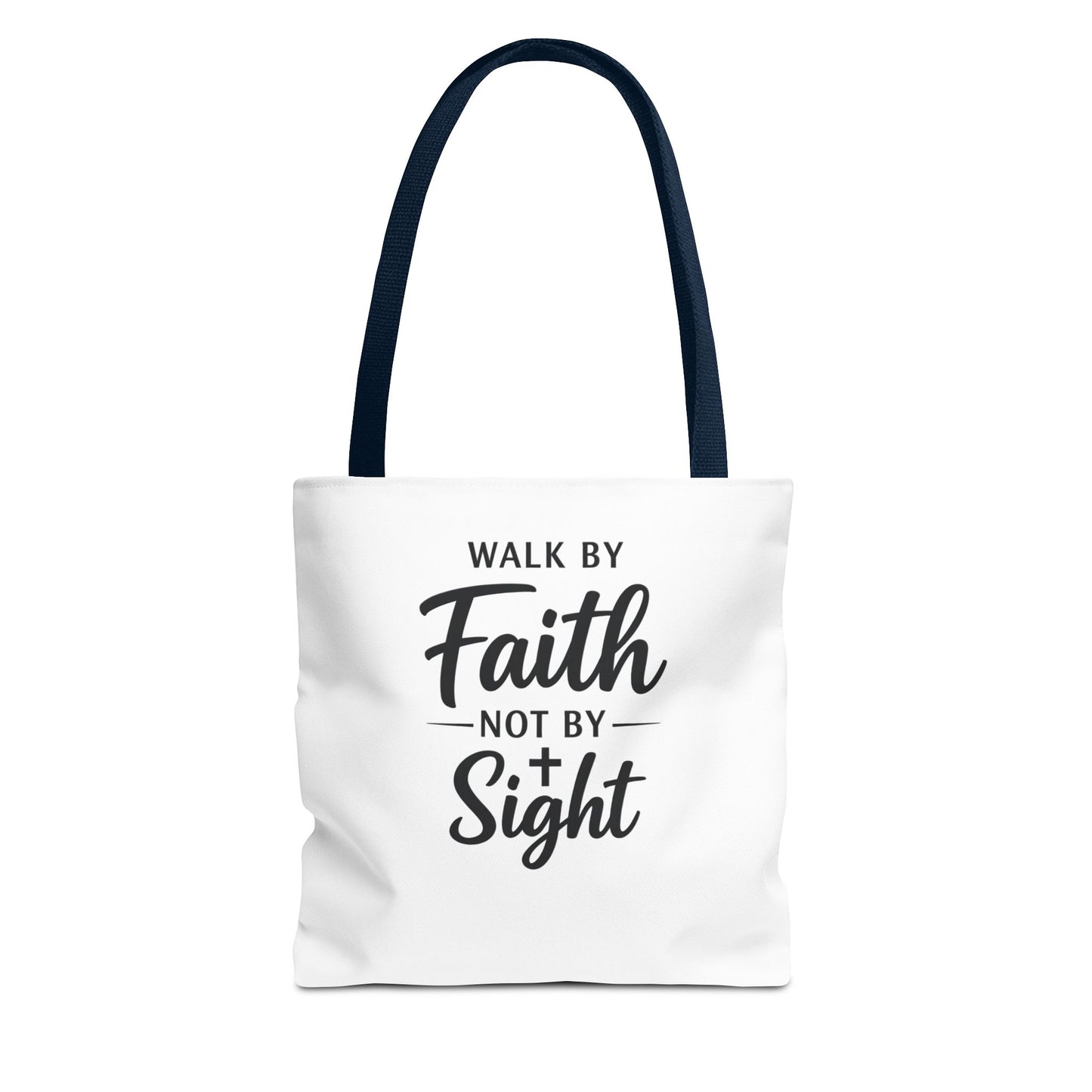 Faith Tote Bag — "Walk by Faith Not by Sight" Inspirational Canvas Tote