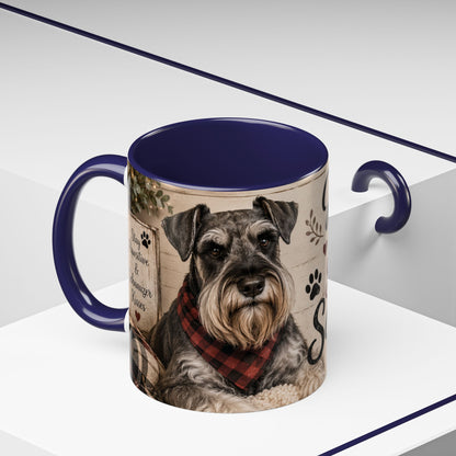 Standard Schnauzer Accent Coffee Mug — "Home Is Where My Standard Schnauzer Is"