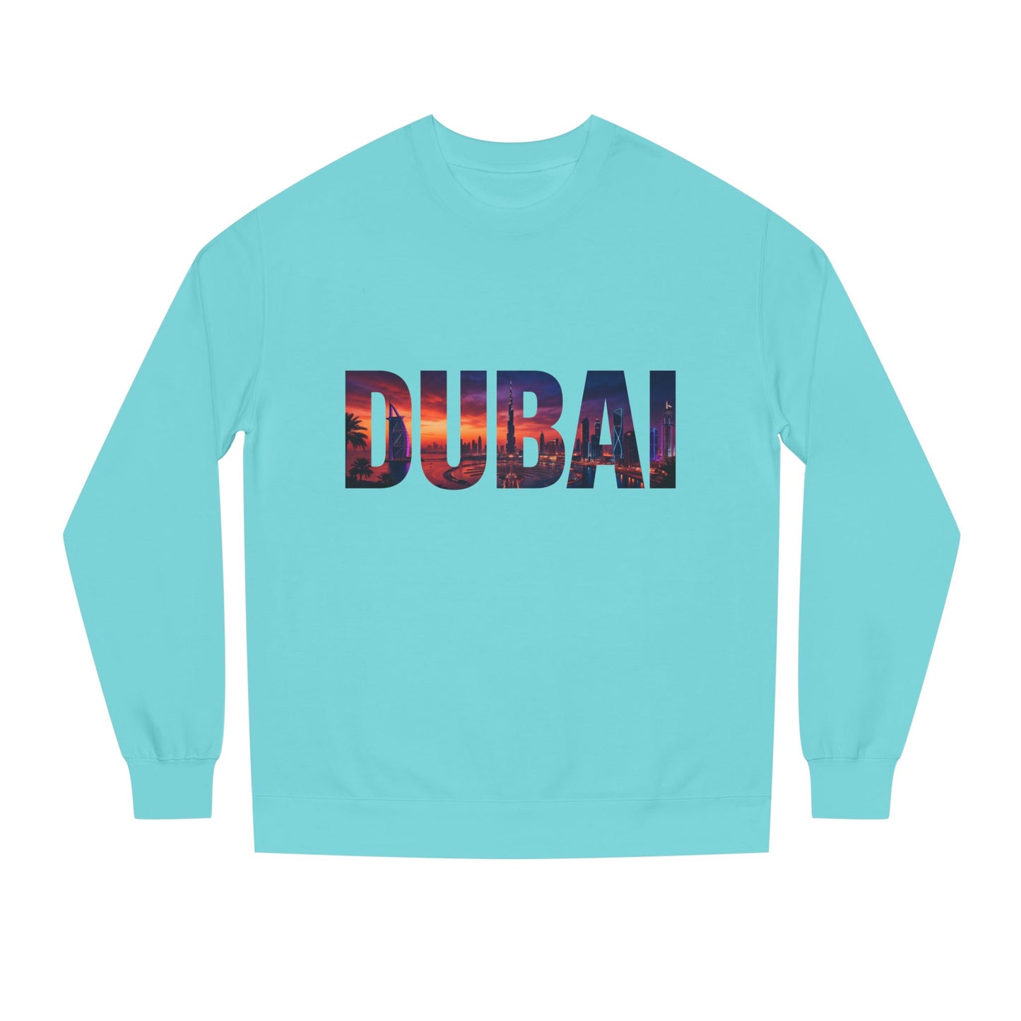 Dubai Skyline Crewneck Sweatshirt — DUBAI Cityscape Graphic