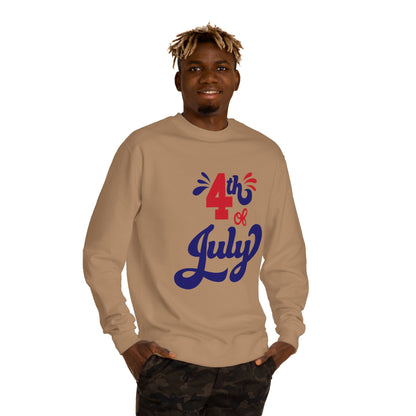 4th of July Crewneck Sweatshirt — Patriotic Independence Day Pullover