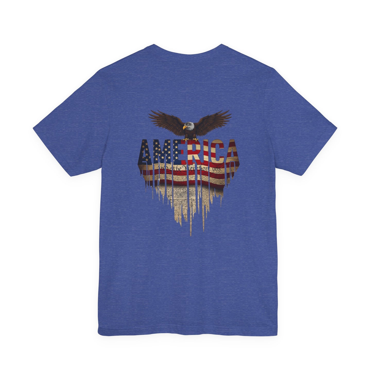 America Eagle Flag Graphic T‑Shirt — Patriotic USA Tee for 4th of July