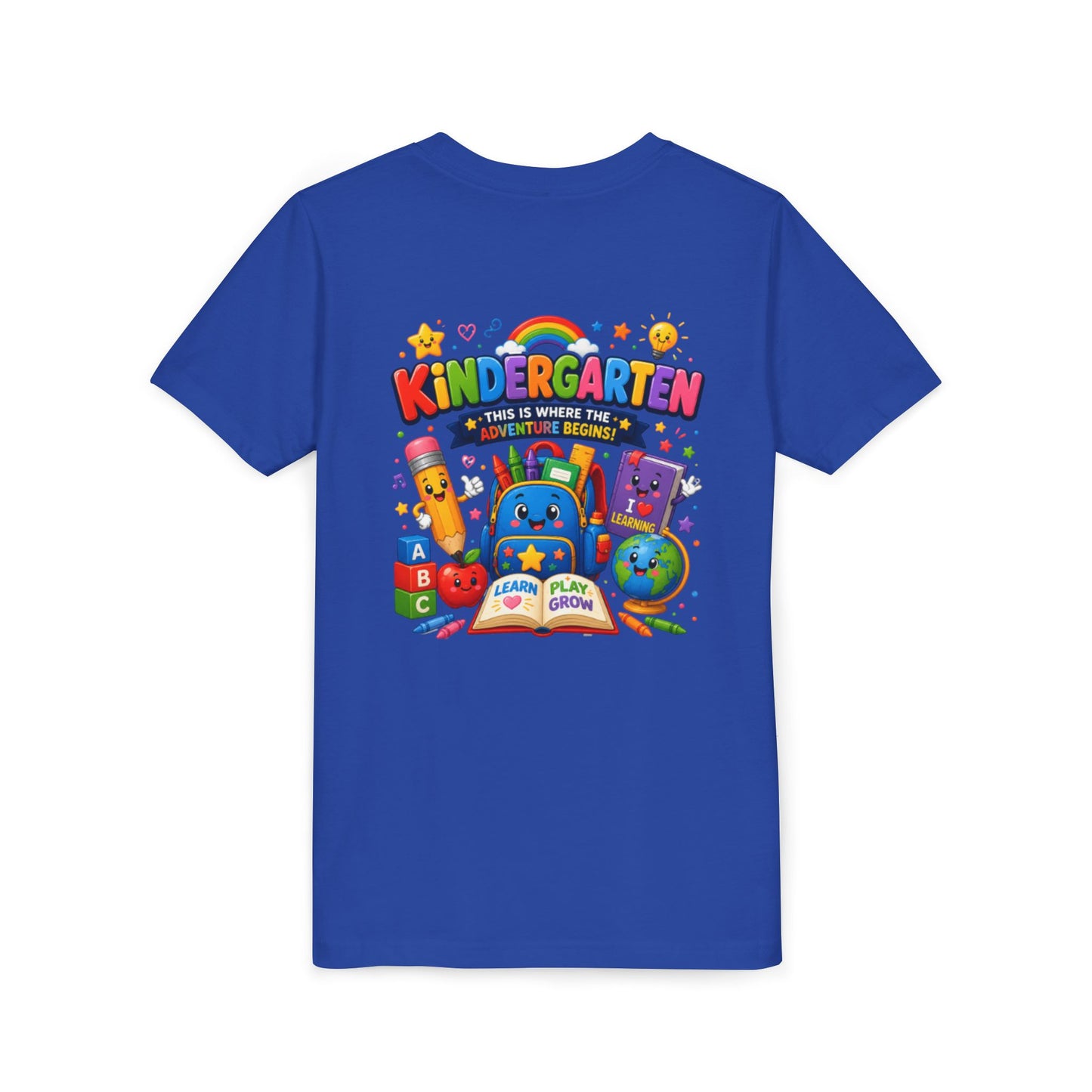 Kindergarten Kids T‑Shirt — 'Kindergarten: This Is Where the Fun Begins' Colorful Back-to-School Tee