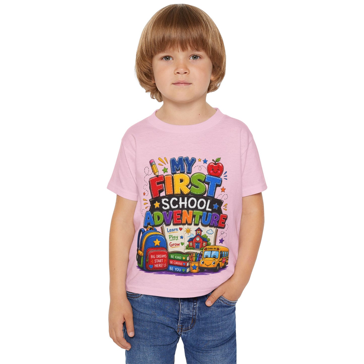 Toddler T‑Shirt — "My First School Adventure" Back‑to‑School Kids Tee
