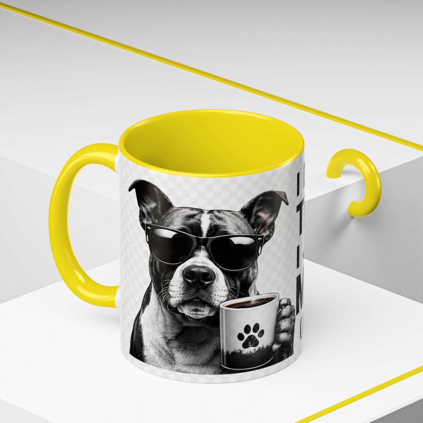Dog Lover Coffee Mug — "I Don't Need Therapy I Just Need My Dog (And Coffee)" Accent Mug