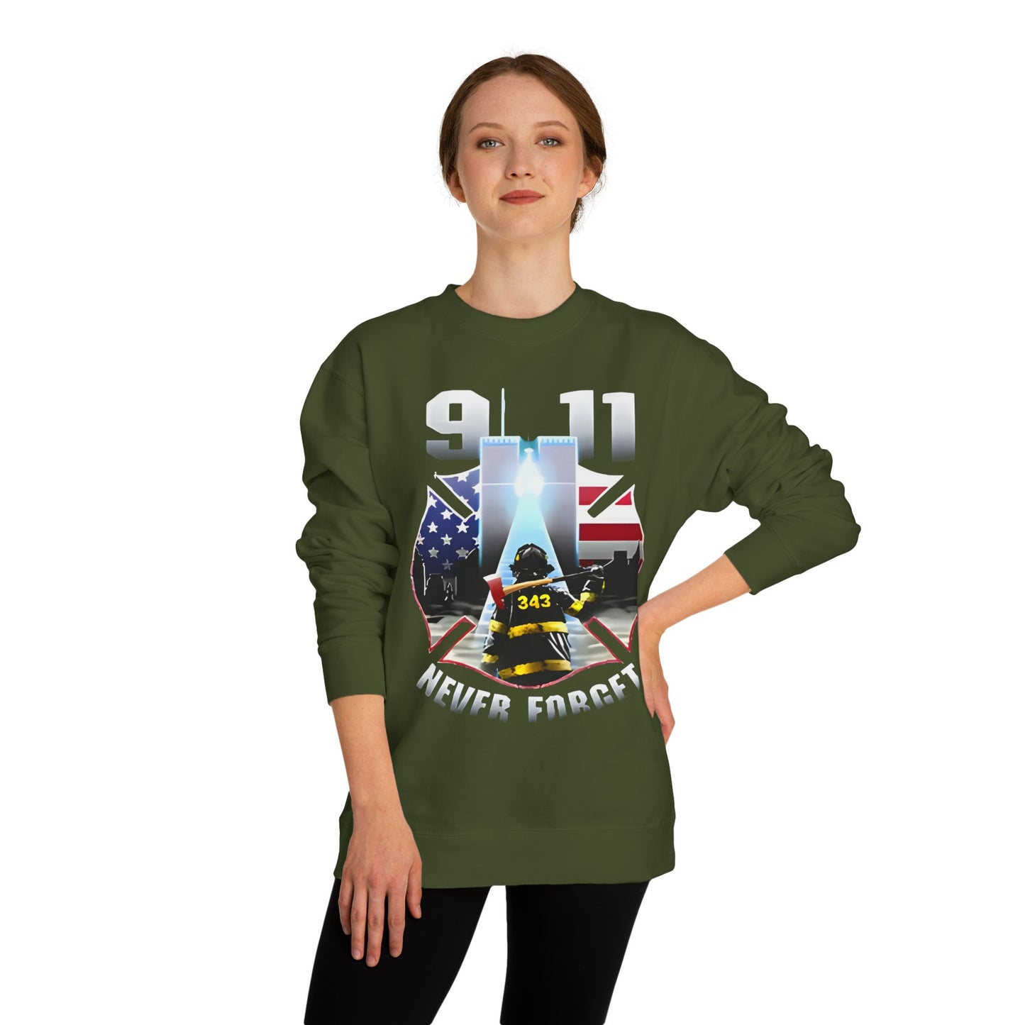 9/11 Never Forget Firefighter Tribute Sweatshirt