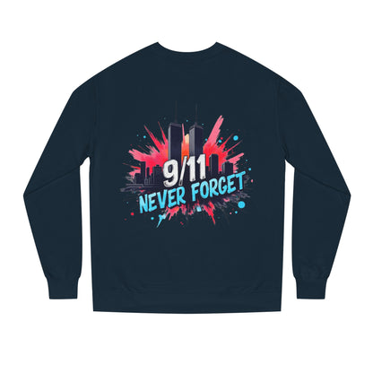 9/11 Never Forget Sweatshirt - Tribute Crewneck with Twin Towers Graphic