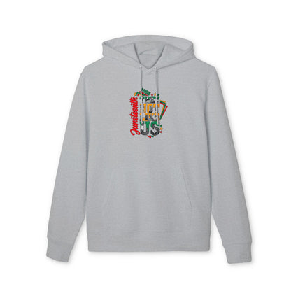 Julietots 'Not Like Us' Graphic Hoodie — Retro Badge Design