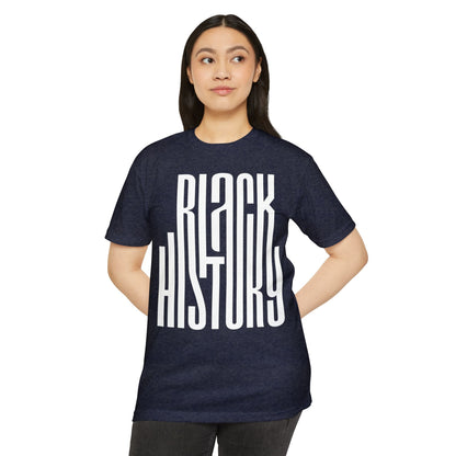 Black History T-Shirt — Bold Vertical Typography