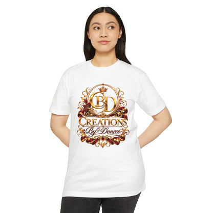 Creations By Donece® Logo T-Shirt – Gold Ornamental Graphic Tee