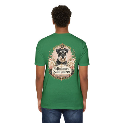 Miniature Schnauzer Floral Portrait T-Shirt