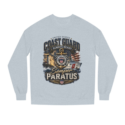 Coast Guard Semper Paratus Sweatshirt — USCG Always Ready Veteran Crewneck