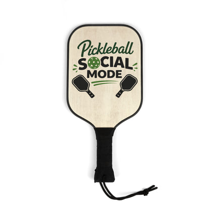 Pickleball Paddle Set – "Pickleball Social Mode" Wooden Paddles with Balls
