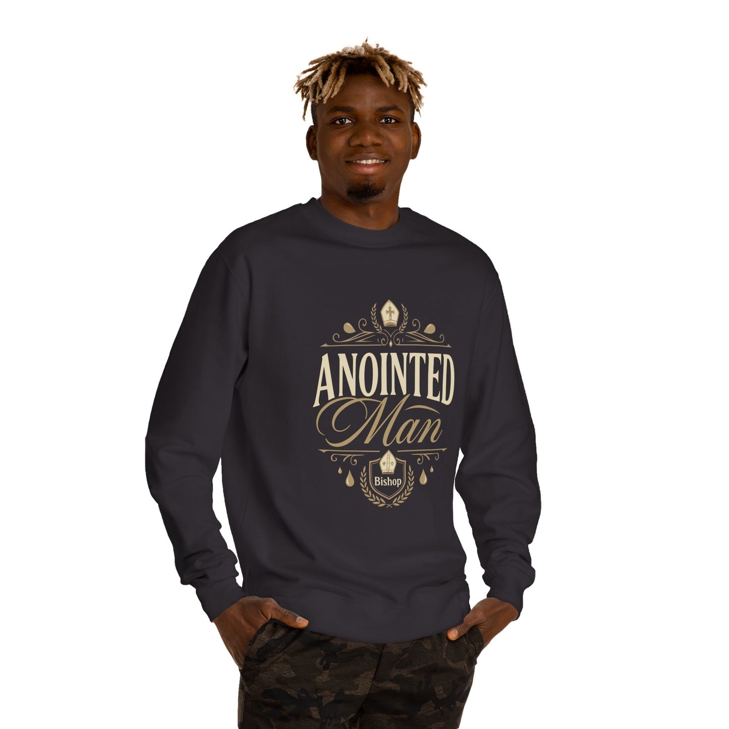 Anointed Man Sweatshirt — Bishop Spiritual Faith Crewneck