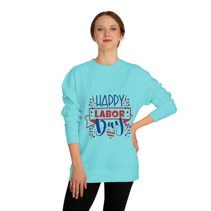 Labor Day Sweatshirt — "Happy Labor Day" Patriotic Crewneck