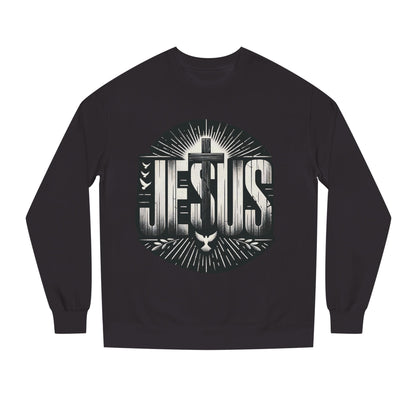 Jesus Graphic Sweatshirt — Vintage Religious Cross & Lamb Crewneck