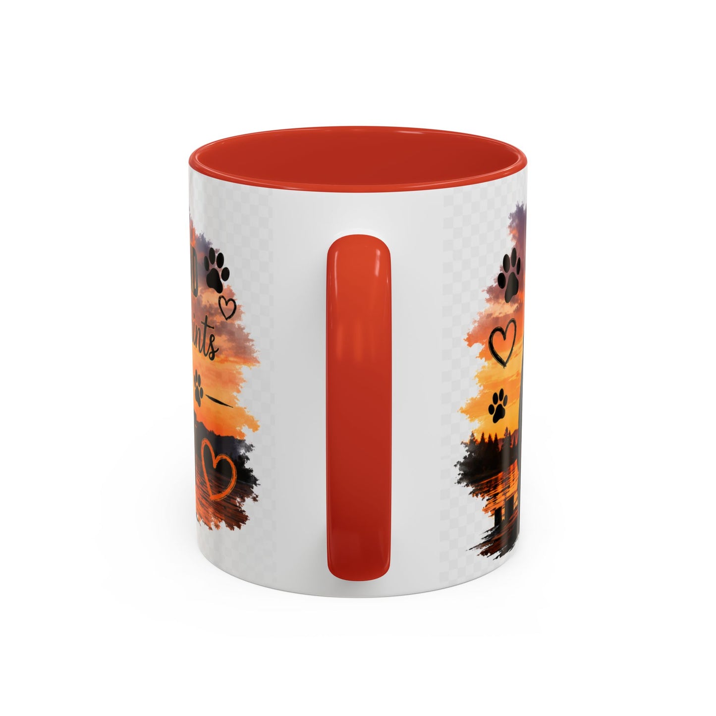 Dog Lover Coffee Mug - "A True Friend Leaves Paw Prints on Your Heart" Accent Mug (11/15oz)