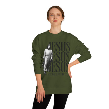 Jesus Crewneck Sweatshirt – The Way The Truth The Life Religious Pullover