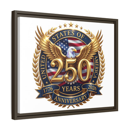 250th United States Anniversary Framed Canvas Print
