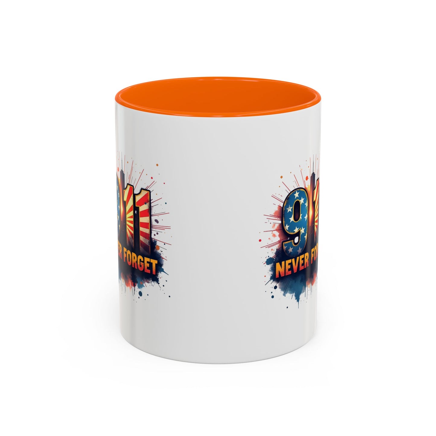 9/11 Never Forget Coffee Mug — Patriotic Memorial Accent Mug
