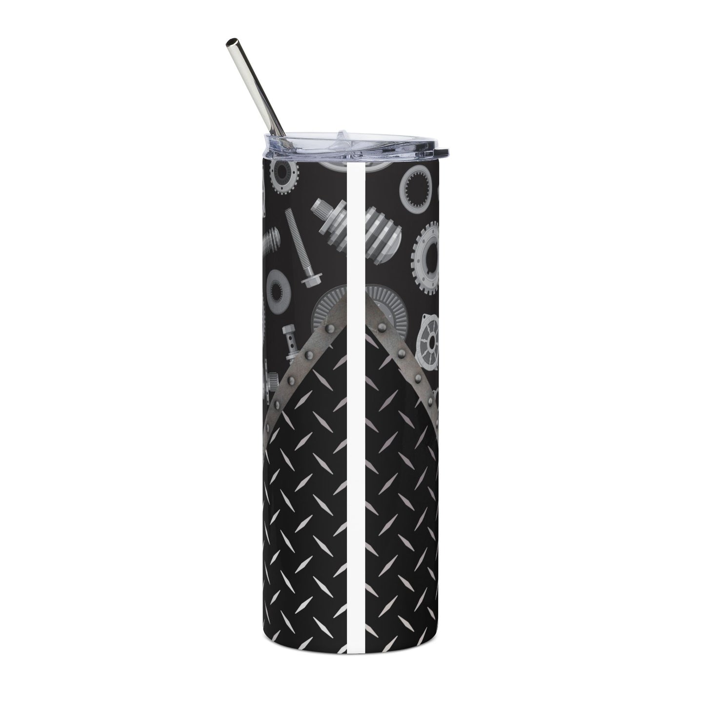 Dad Word Cloud 20oz Stainless Steel Tumbler — Mechanic Gear Design