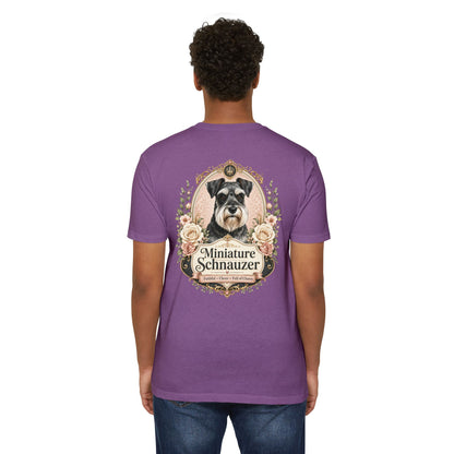 Miniature Schnauzer Floral Portrait T-Shirt