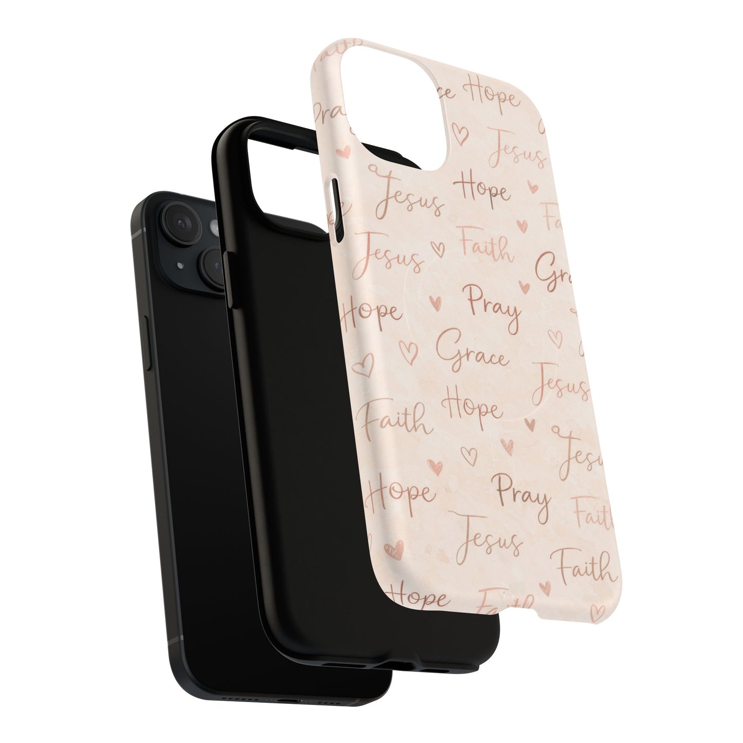 Christian Words Tough Magnetic Phone Case — Hope Pray Grace Jesus Faith