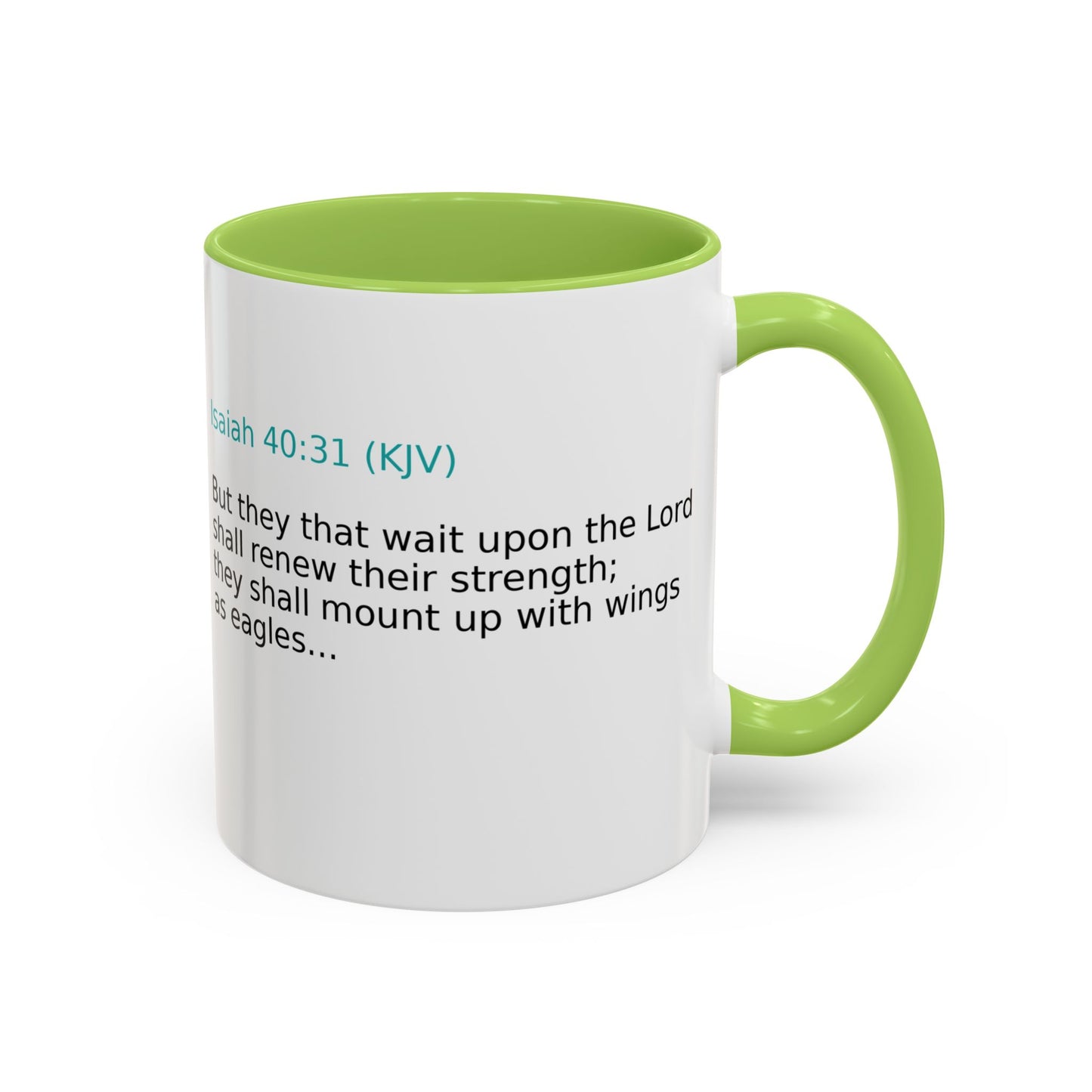 Scripture Coffee Mug — Isaiah 40:31 Inspirational Accent Mug (11/15oz)