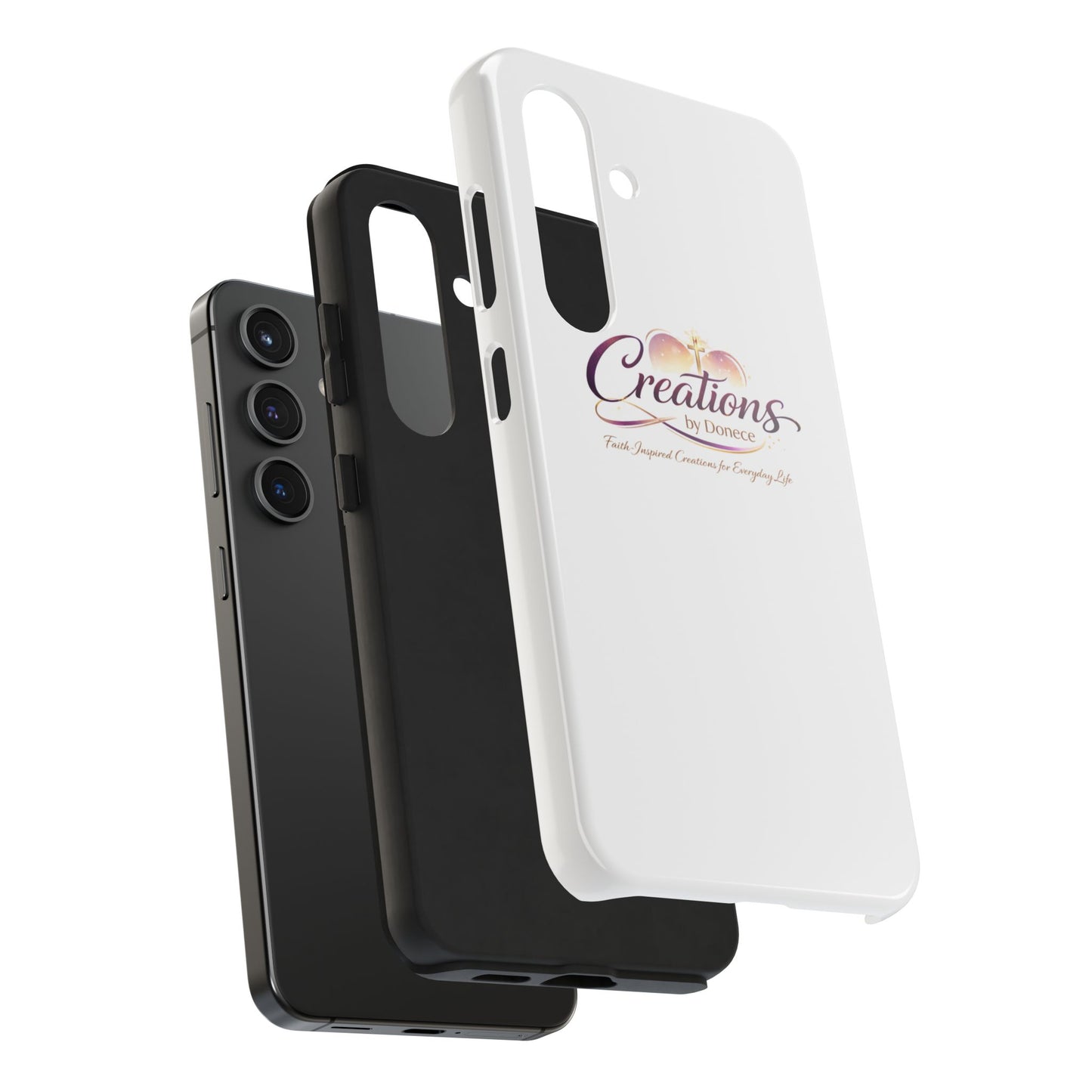 Creations by Donece Soft-Touch Tough Phone Case — Faith-Inspired Logo Protective Cover