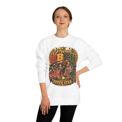 HBCU Proud Crewneck Sweatshirt — "Proud HBCU Super Star" Graphic