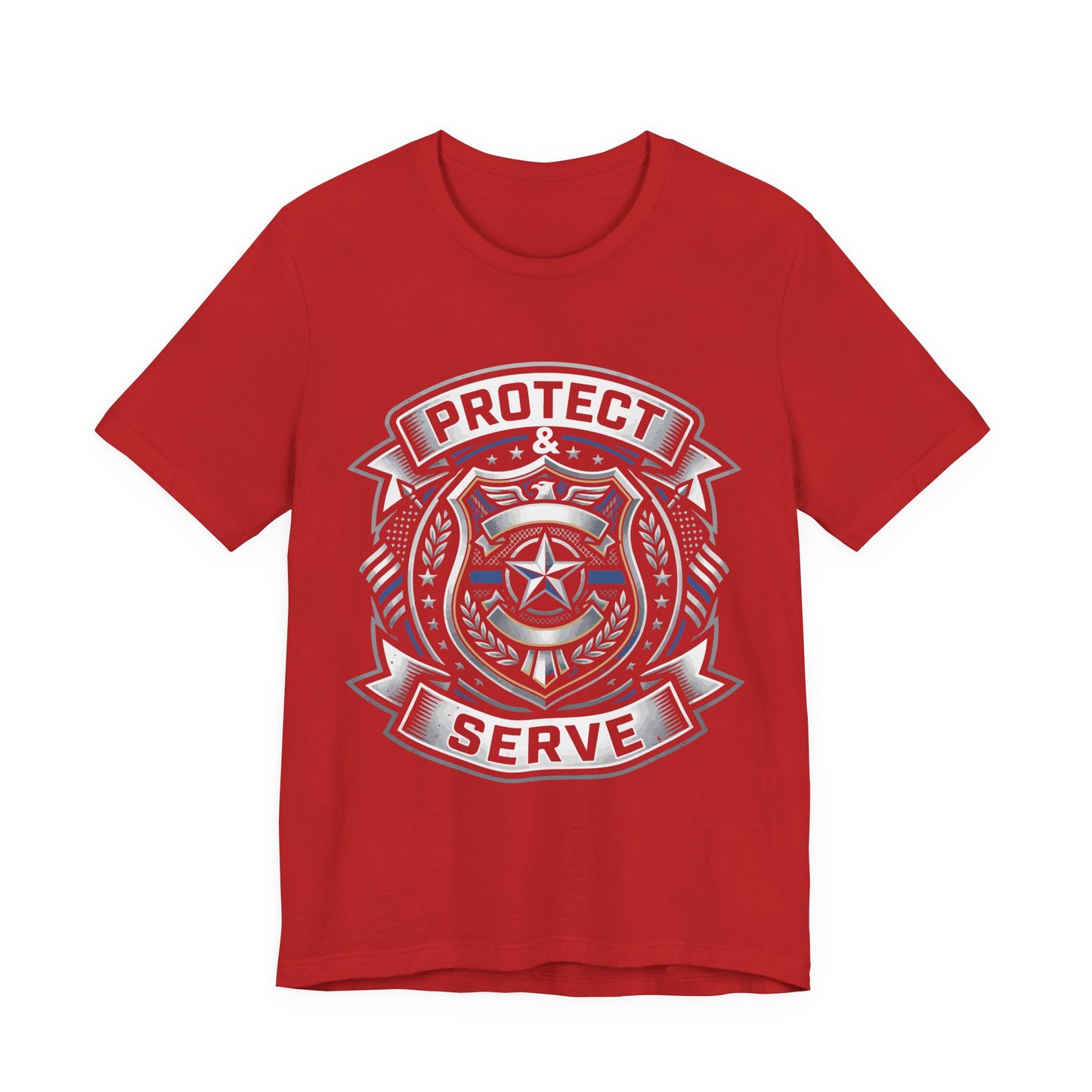 Protect & Serve T-Shirt — Police Badge Emblem Tee