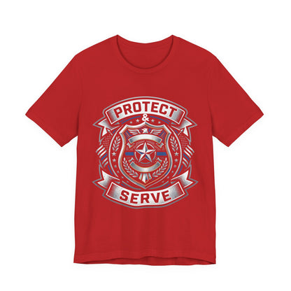 Protect & Serve T-Shirt — Police Badge Emblem Tee