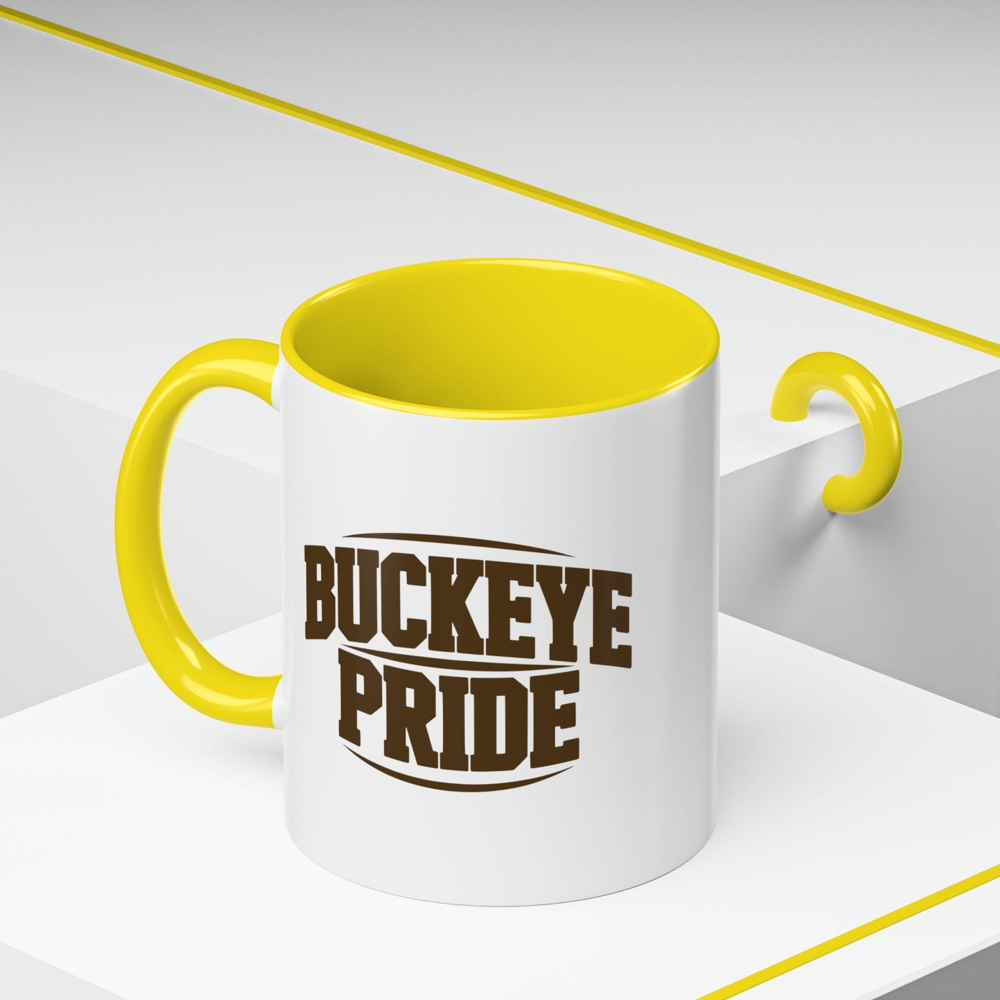 Buckeye Pride Accent Coffee Mug — School Spirit Ceramic Mug