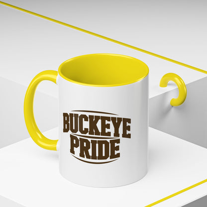 Buckeye Pride Accent Coffee Mug — School Spirit Ceramic Mug