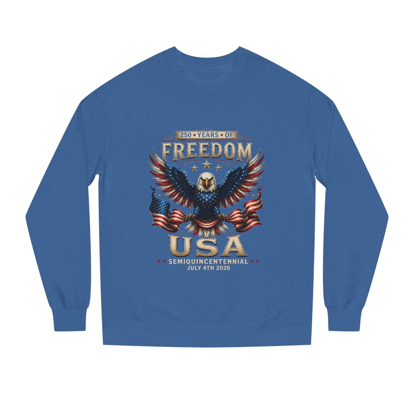 Freedom USA Eagle Sweatshirt — Patriotic 4th of July Crewneck
