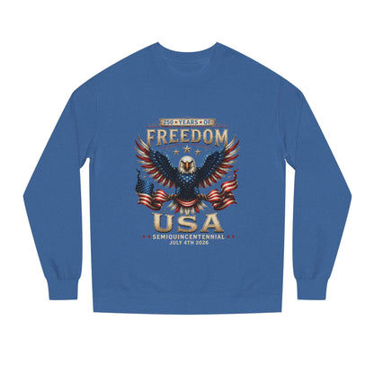 Freedom USA Eagle Sweatshirt — Patriotic 4th of July Crewneck