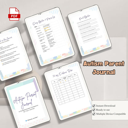 Autism Parent Journal | Special Needs Planner | Behavior & Progress Tracker | Daily Log for Parents & Caregivers