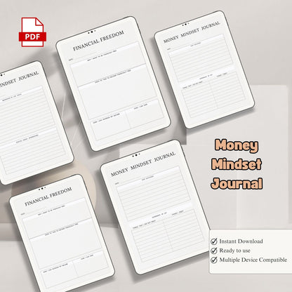 Money Mindset Journal Printable | Financial Growth, Abundance & Wealth Thinking Workbook