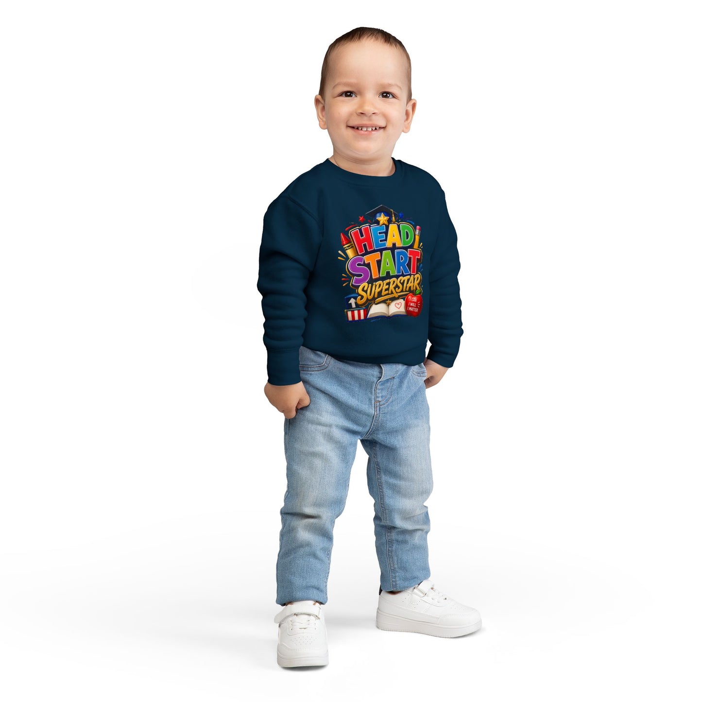 Head Start Superstar Toddler Sweatshirt — Colorful Preschool Graduation Gift