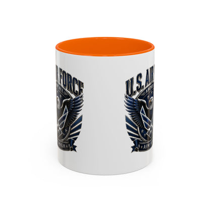 U.S. Air Force Eagle Coffee Mug – "Aim High" Accent Ceramic Mug (11/15oz)