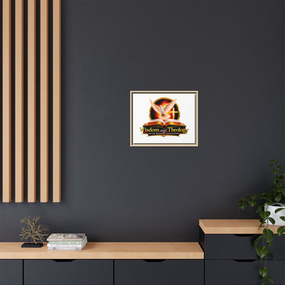 Framed Canvas Print — "Wisdom and Theology" Dove & Bible Wall Art
