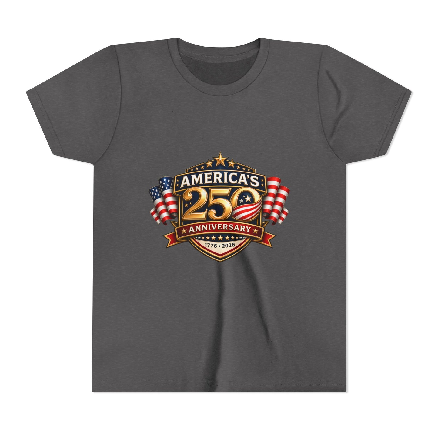 America's 250th Anniversary Youth Tee - Patriotic 1776–2026 Celebration Shirt