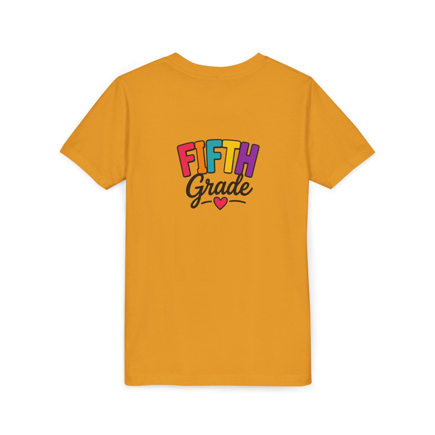 Fifth Grade Kids T‑Shirt – Colorful Back-to-School Tee with Heart