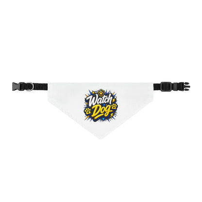 Watch Dog Clip-On Pet Bandana — Funny Protective Dog Collar Accessory