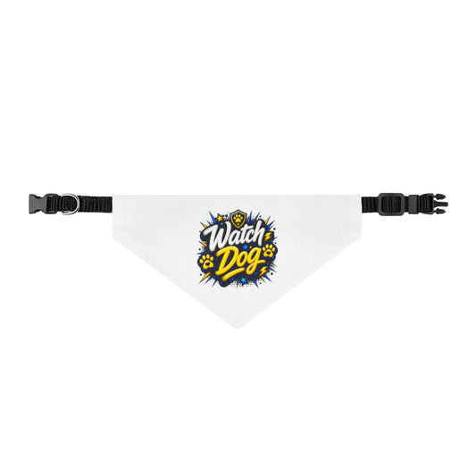 Watch Dog Clip-On Pet Bandana — Funny Protective Dog Collar Accessory