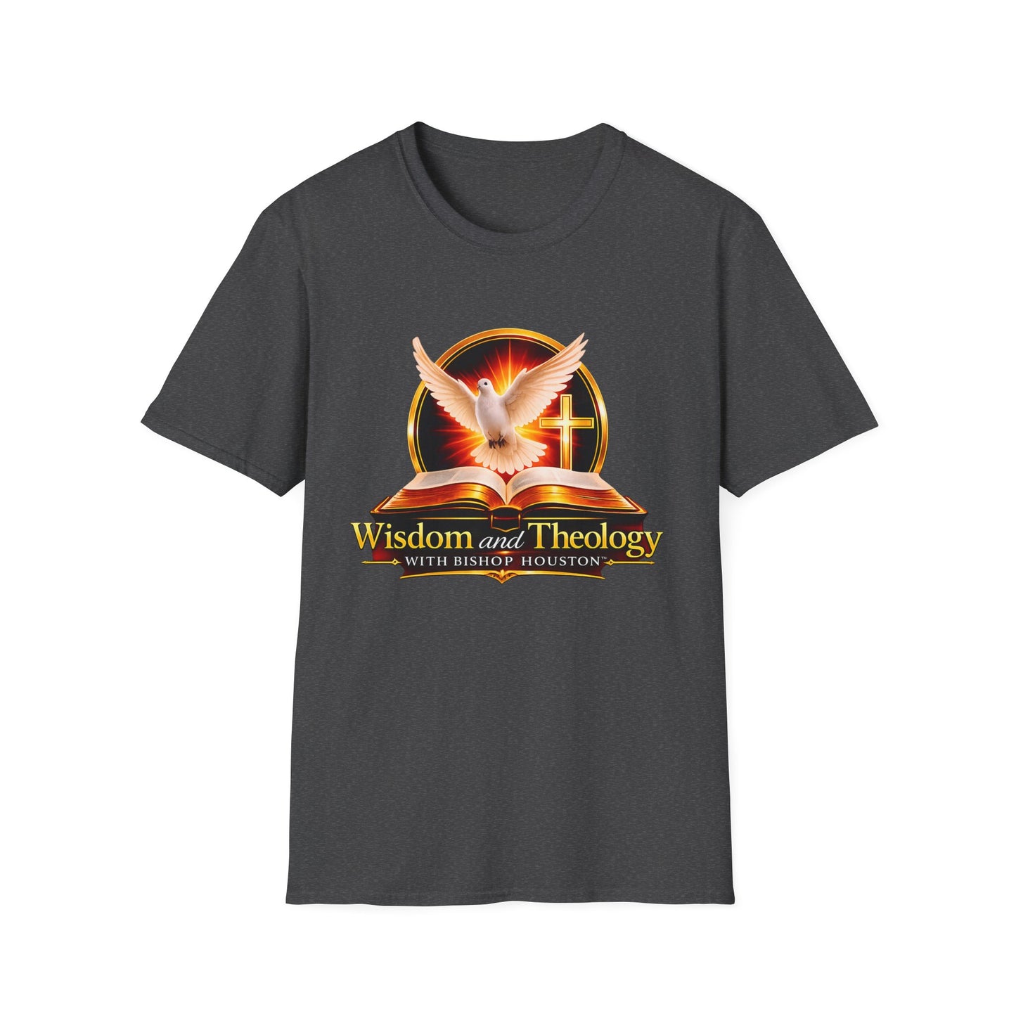 Wisdom and Theology T-Shirt — Dove, Bible & Cross Christian Tee