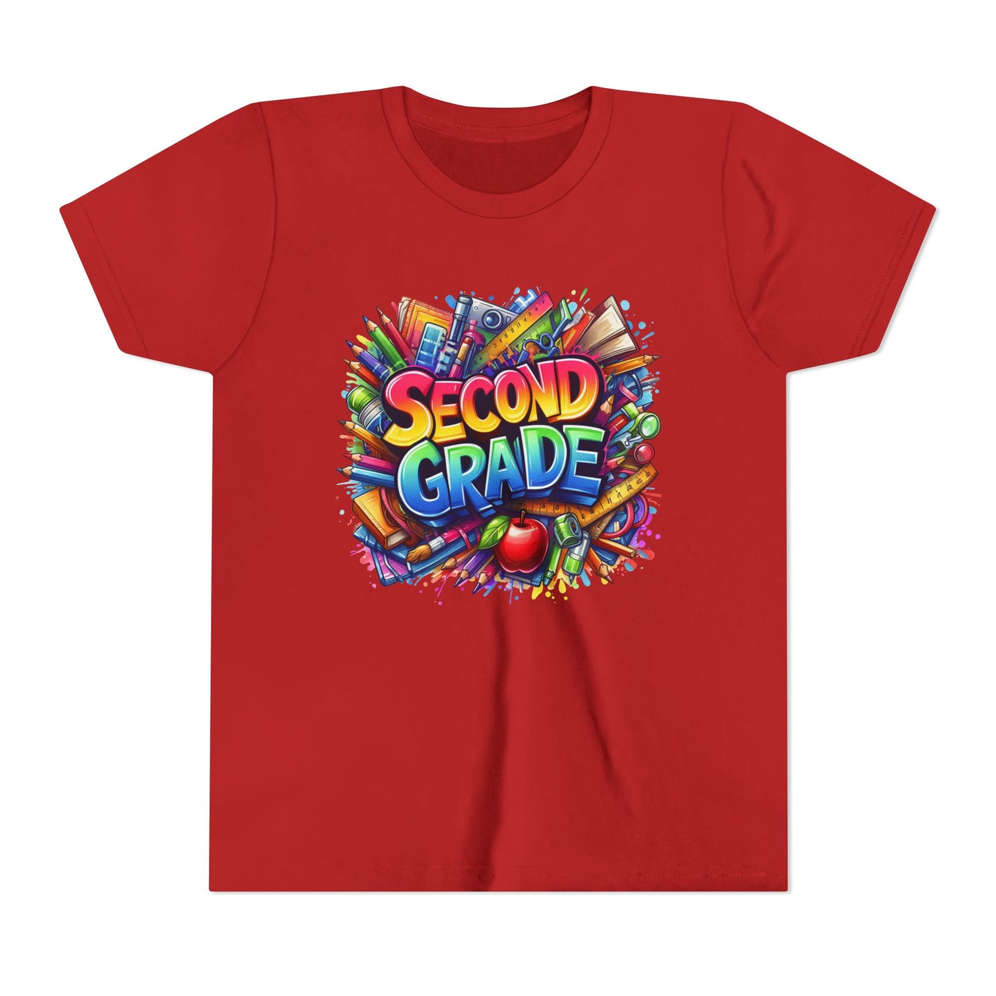 Second Grade Youth Tee — Colorful Back-to-School Kids T-Shirt