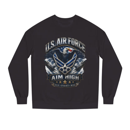 Air Force Crewneck Sweatshirt — "U.S. Air Force Aim High" Military Logo Pullover