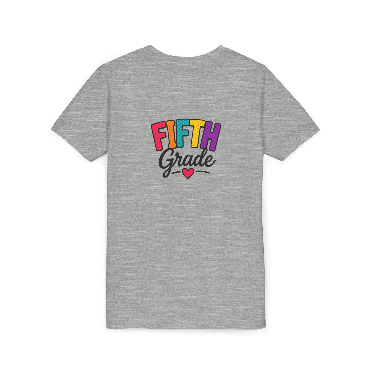 Fifth Grade Kids T‑Shirt – Colorful Back-to-School Tee with Heart