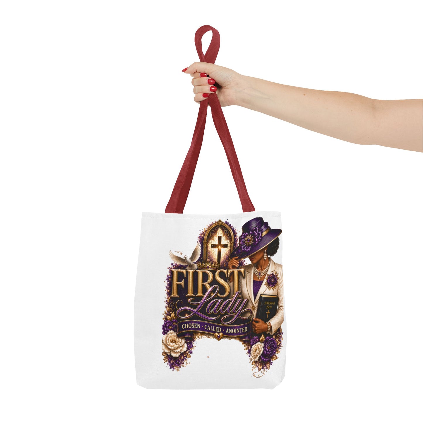 First Lady Christian Tote Bag — Chosen, Called, Anointed Church Purse