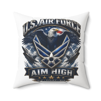 U.S. Air Force "Aim High" Decorative Pillow - Bald Eagle Military Throw Pillow